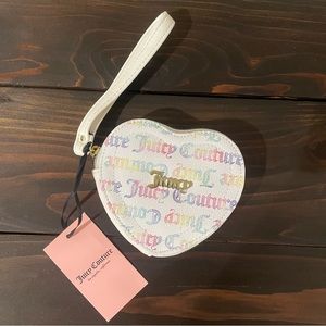 Juicy Couture heart white multicolored wristlet